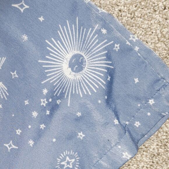 BP Celestial Pajamas Set Womens XS Blue White Sun Stars Moon Pants Button Top - Picture 10 of 16